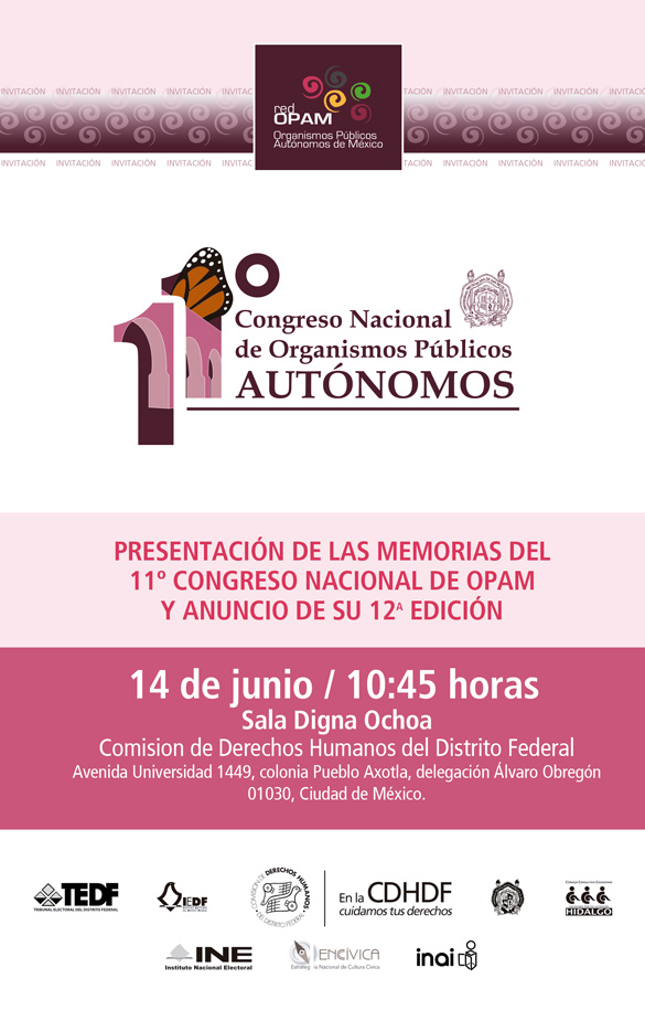 Invitación_11 Congreso Nacional de Organismos Públicos Autónomos de México