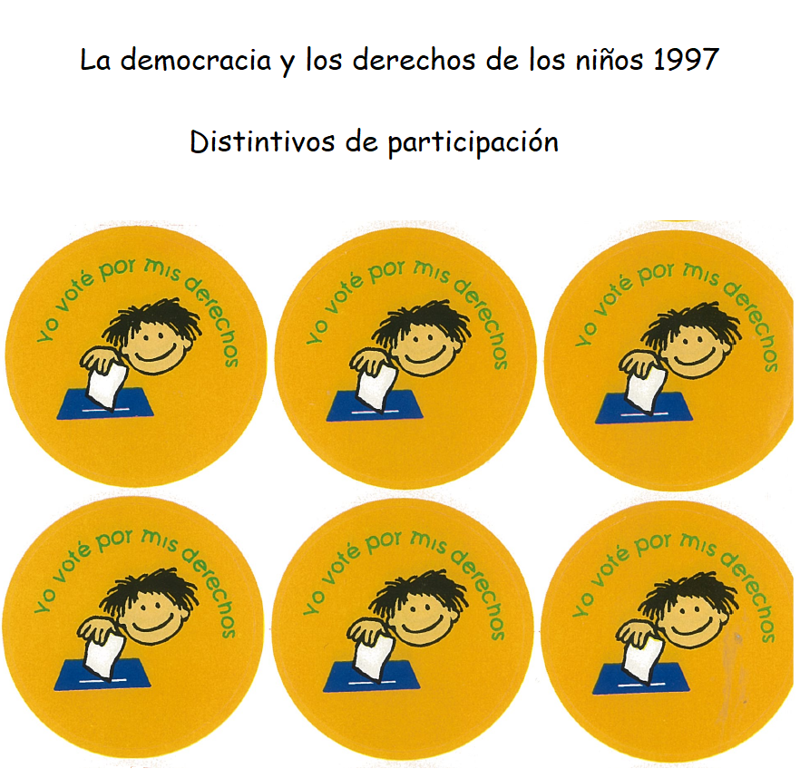 Distintivos de participación, Consulta Infantil y Juvenil 1997