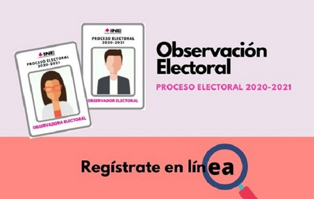 Registro en línea para Observación electoral del proceso electoral 2020-2021