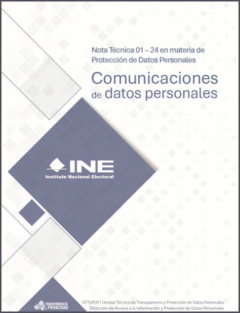 Nota Técnica 01 – 24 en materia de Protección de Datos Personales - Comunicaciones de datos personales