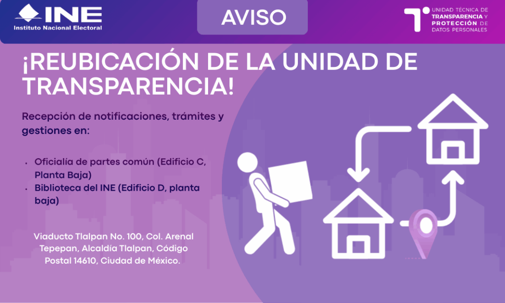 Aviso reubicación de unidad de transaprencia