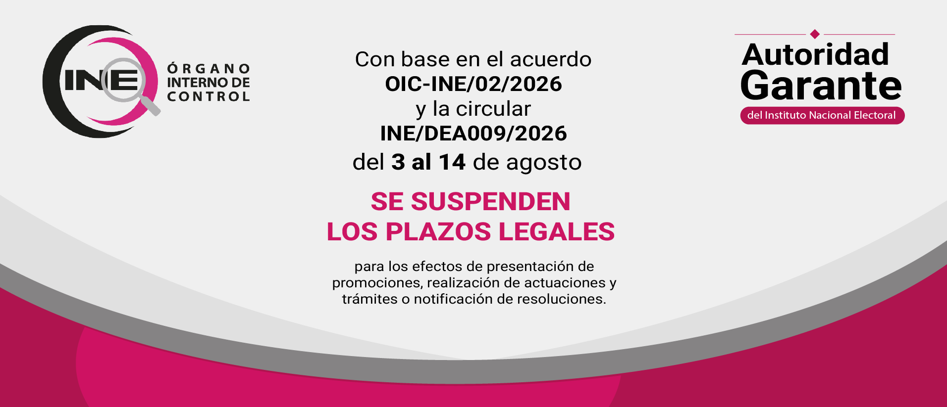 Suspensión de los plazos legales