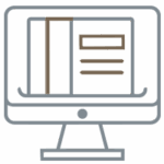Icono de una publicación vista en un monitor